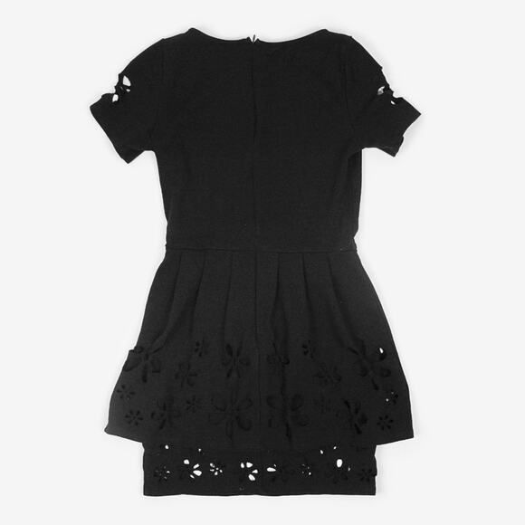 ASOS Floral Cutout Mini Dress Size 6 Black Minimalist Semi-Formal Date Night - Picture 4 of 13